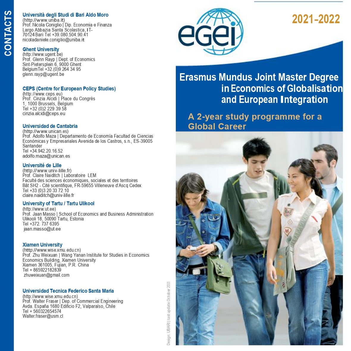 Master Economics of Globalisation and European Integration