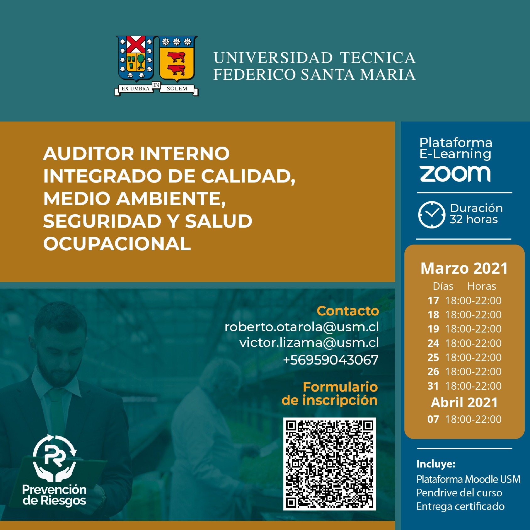 Curso de Auditor Interno Integrado en Calidad, Medio Ambiente, Seguridad y Salud Ocupacional