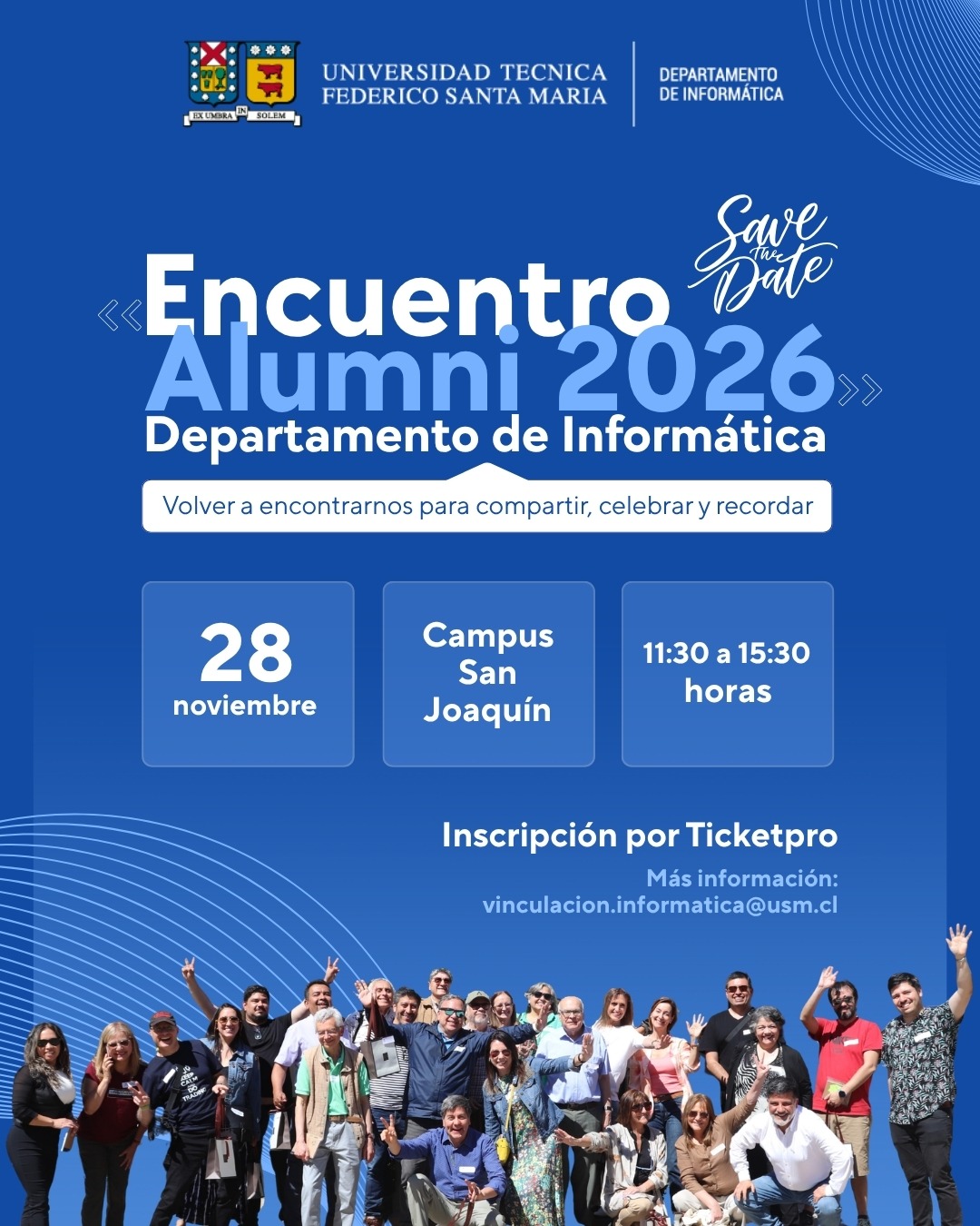 Save the date del Encuentro Alumni de Informática USM